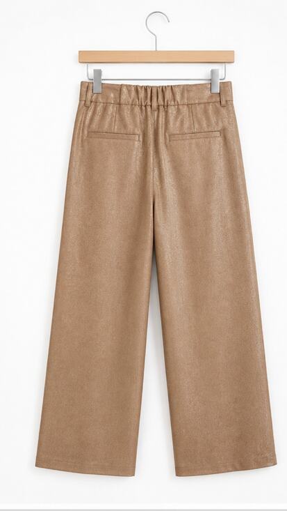 Fifteen Twenty Pants - Fifteen Twenty Woven Foil Twill High Waist Wide Leg Pants S